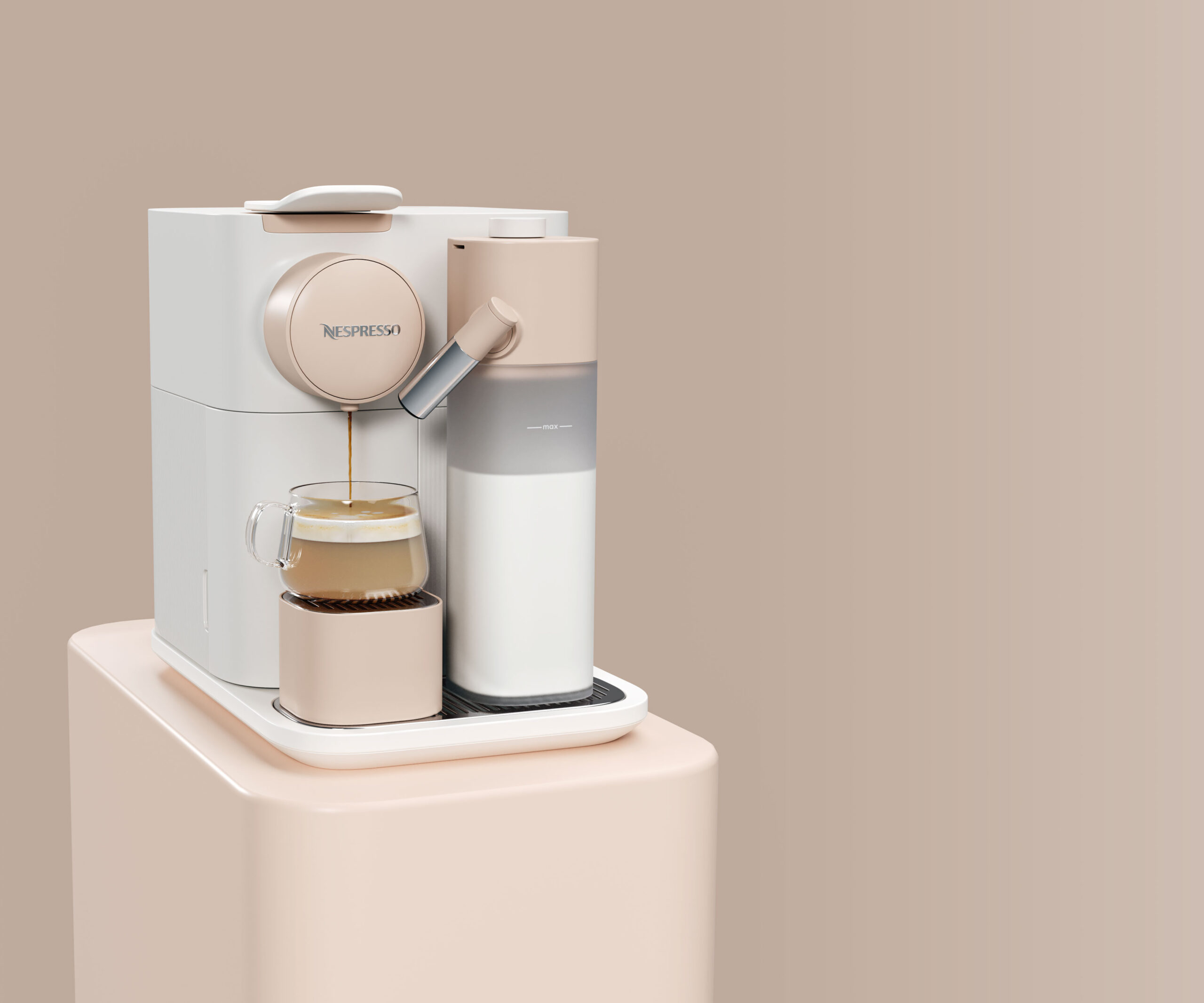 NOM Render tarafından oluşturulan Nespresso kahve makinesi render ve görselleştirme